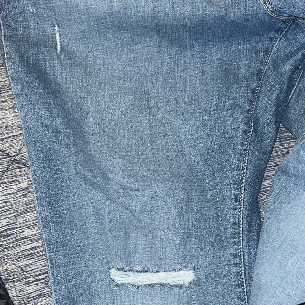Levi's Light Blue High-Rise Distressed Straight Jeans size 22W Preloved - Picture 13 of 15